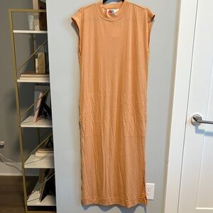 NWT FP Beach Chic Sleeveless Orange/Tan Maxi Dress